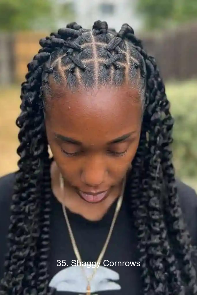 35. Shaggy Cornrows