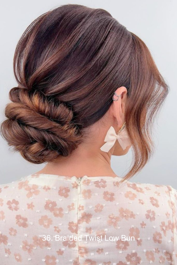 36. Braided Twist Low Bun