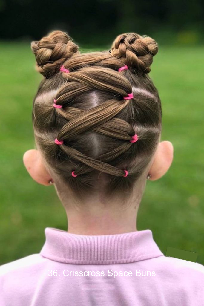 36. Crisscross Space Buns