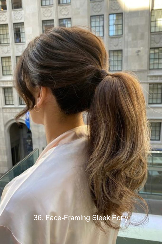 36. Face-Framing Sleek Pony