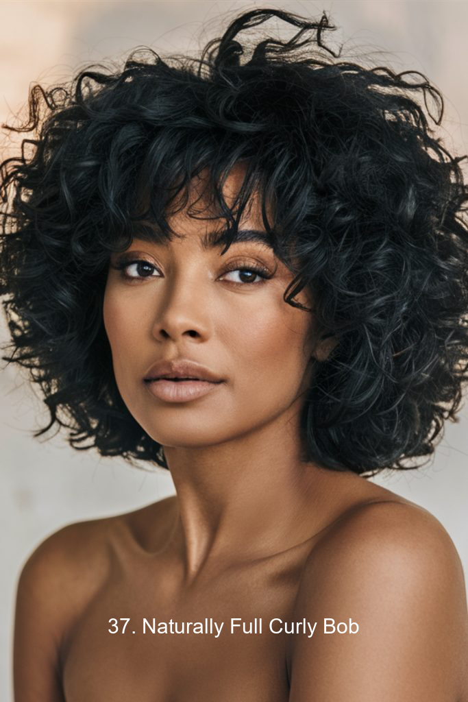 37. Naturally Full Curly Bob