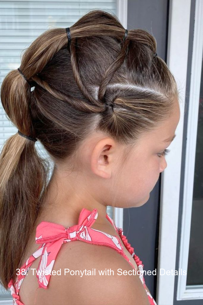 38. Twisted Ponytail with Sectioned Details