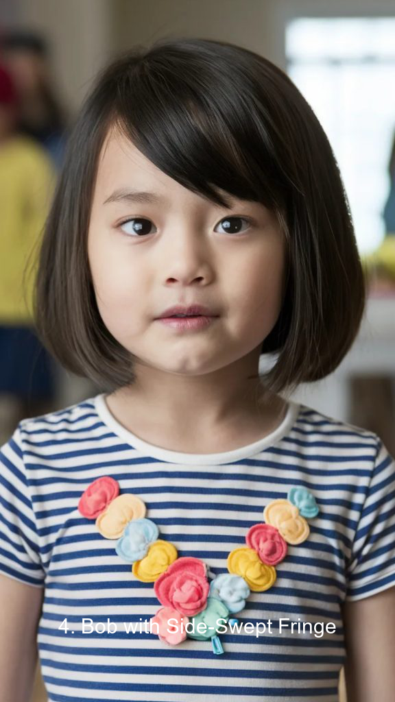 4. Bob with Side-Swept Fringe