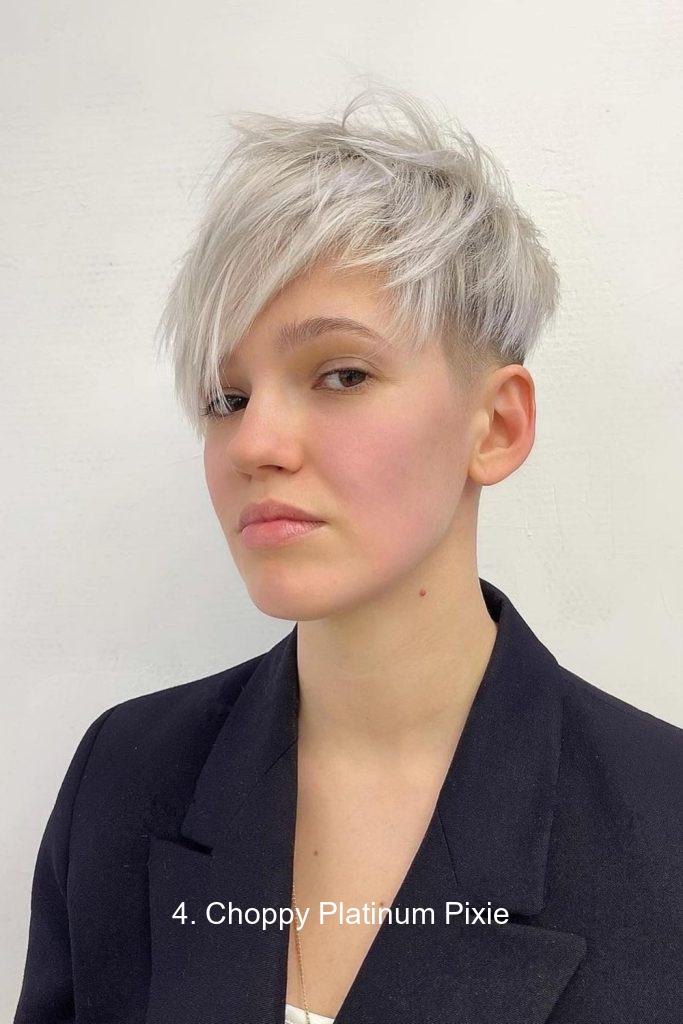 4. Choppy Platinum Pixie