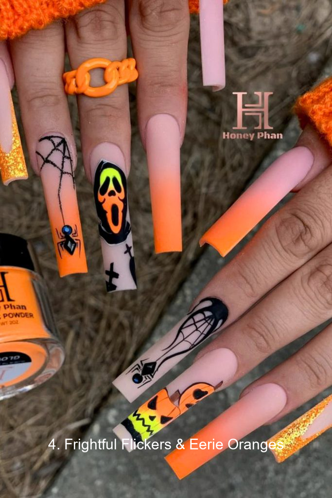 4. Frightful Flickers & Eerie Oranges