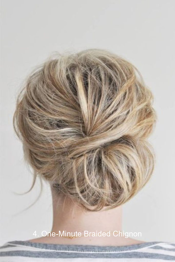 4. One-Minute Braided Chignon