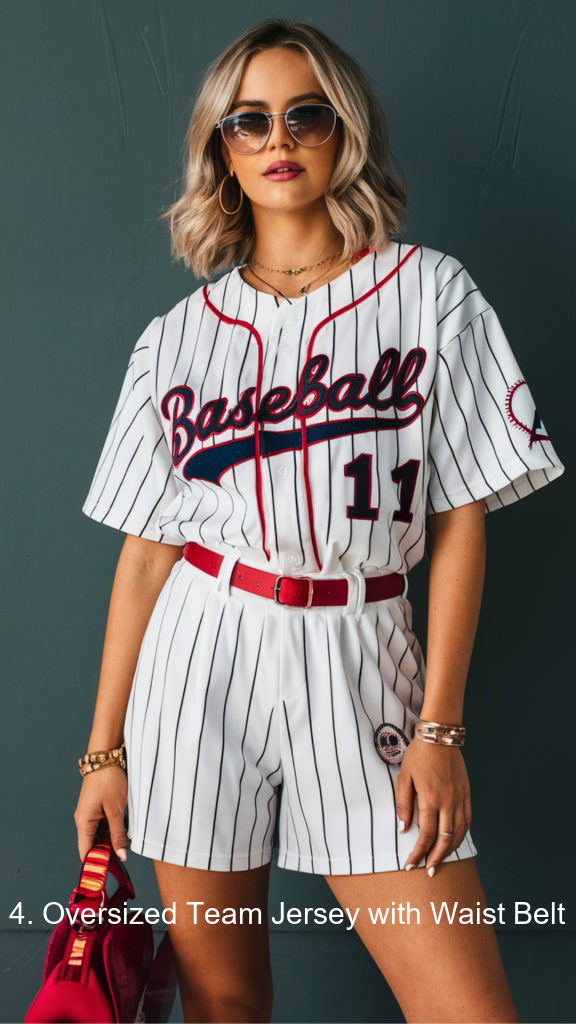 4. Oversized Team Jersey with Waist Belt
