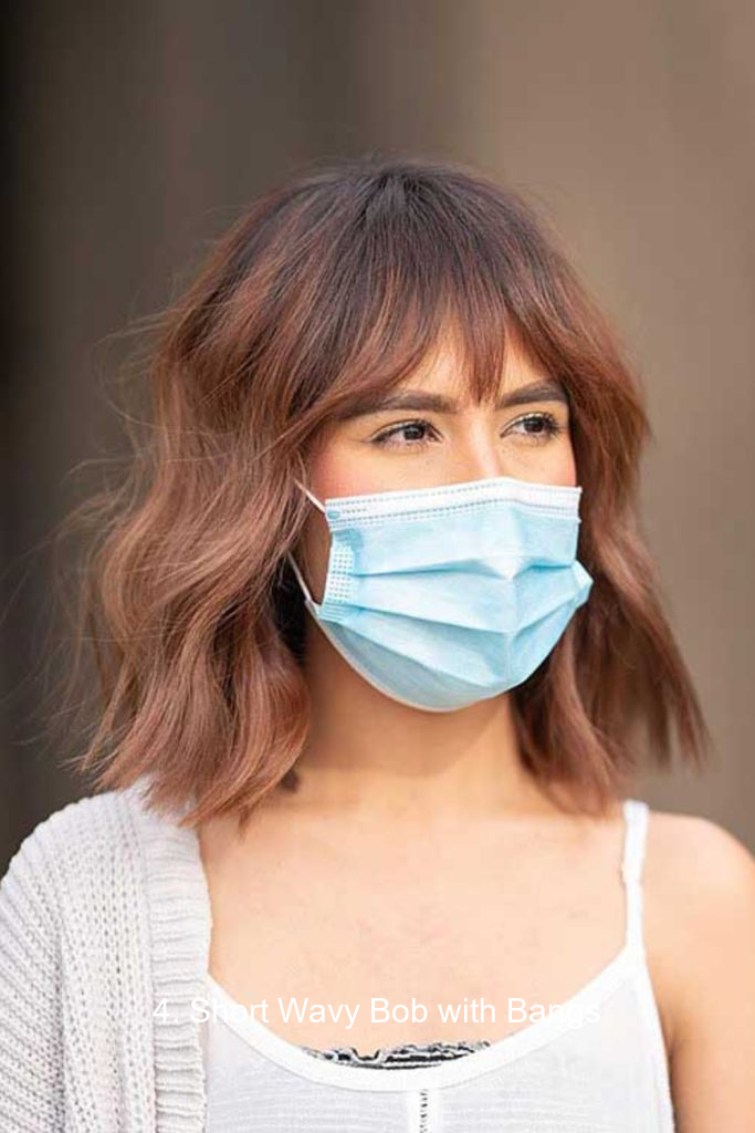 4. Short Wavy Bob with Bangs