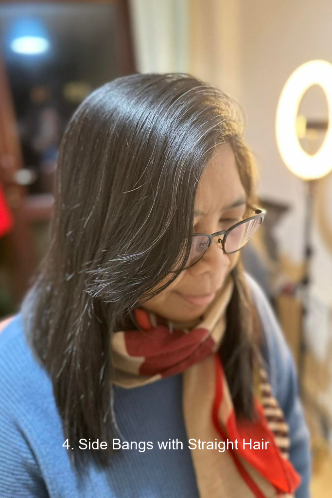 4. Side Bangs with Straight Hair