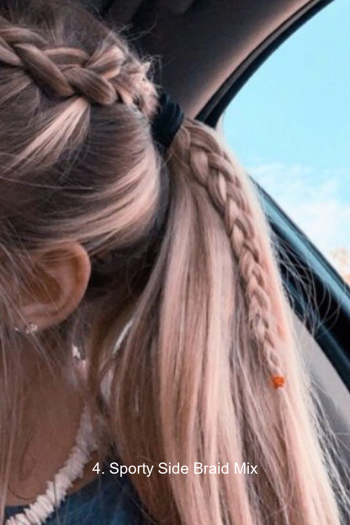 4. Sporty Side Braid Mix