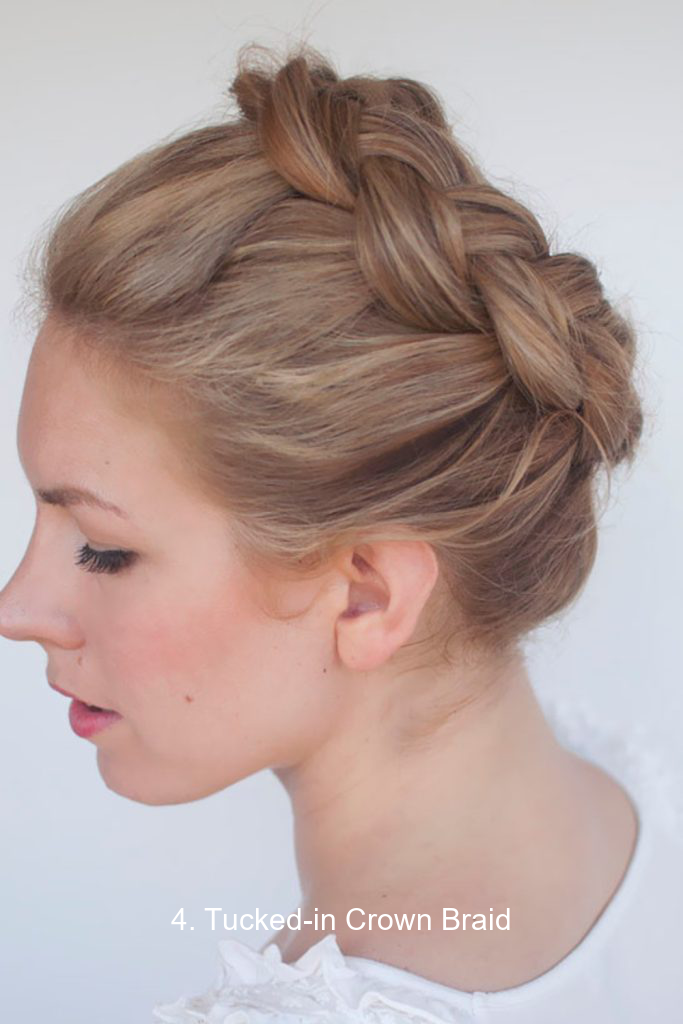 4. Tucked-in Crown Braid