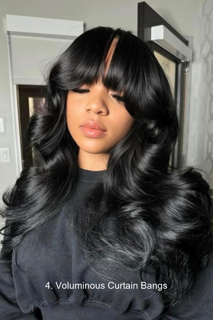 4. Voluminous Curtain Bangs