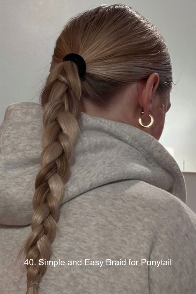 40. Simple and Easy Braid for Ponytail