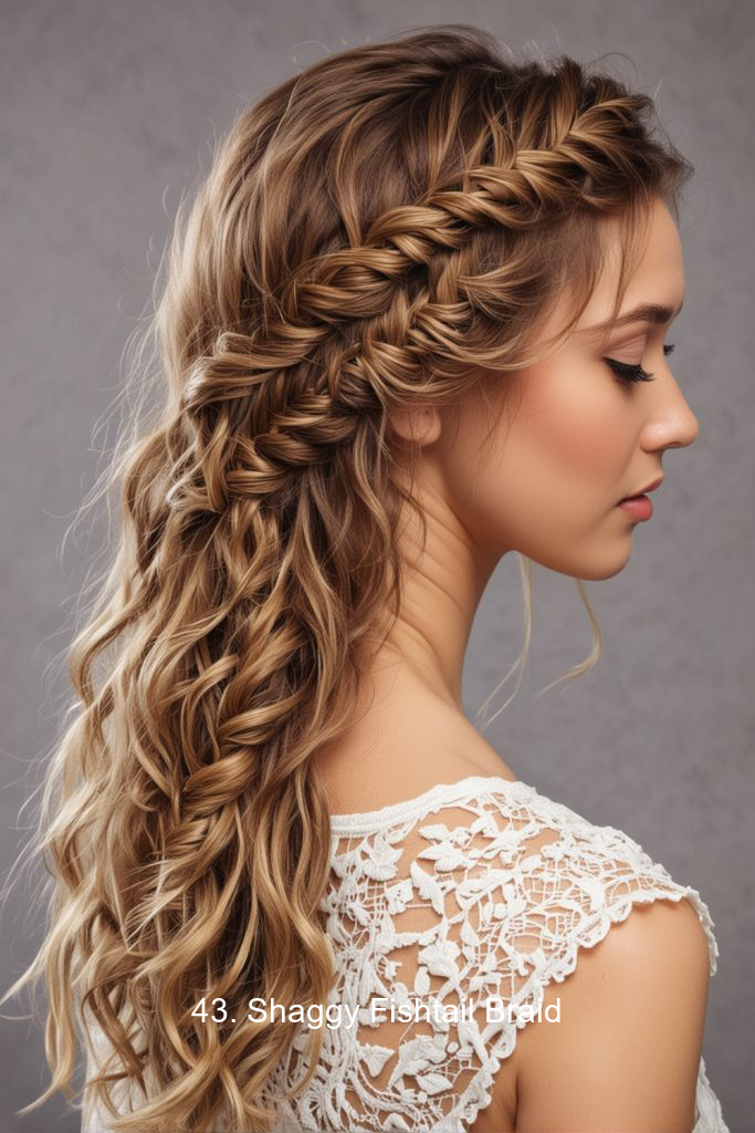 43. Shaggy Fishtail Braid