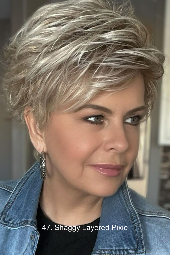 47. Shaggy Layered Pixie