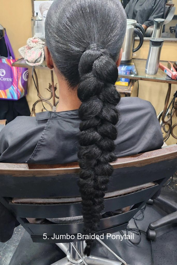 5. Jumbo Braided Ponytail
