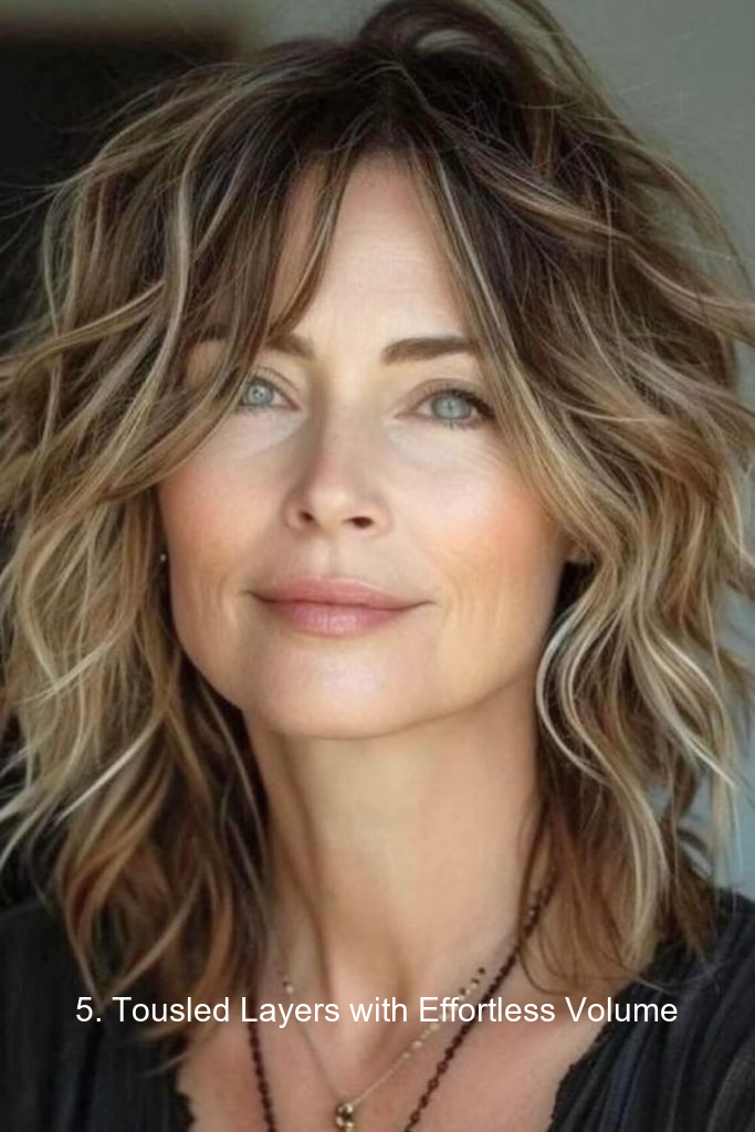 5. Tousled Layers with Effortless Volume