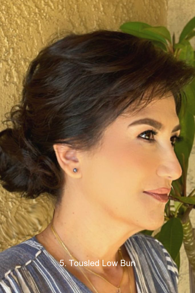 5. Tousled Low Bun
