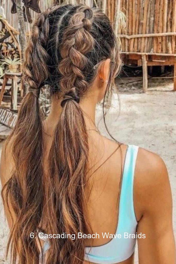 6. Cascading Beach Wave Braids