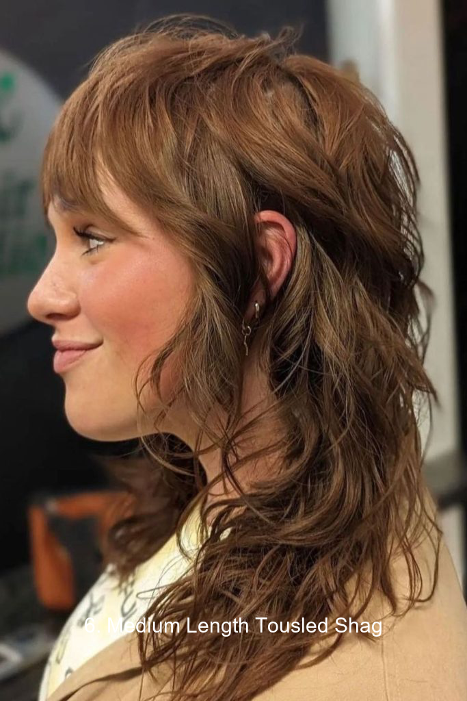 6. Medium Length Tousled Shag