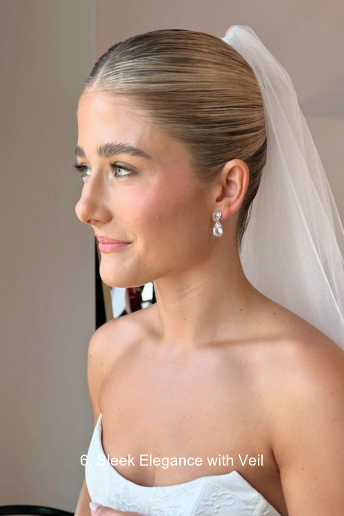 6. Sleek Elegance with Veil