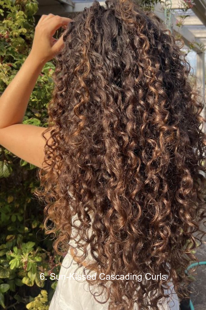 6. Sun-Kissed Cascading Curls