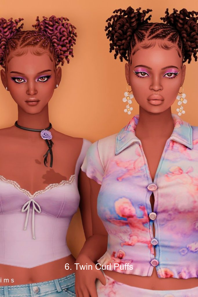 6. Twin Curl Puffs