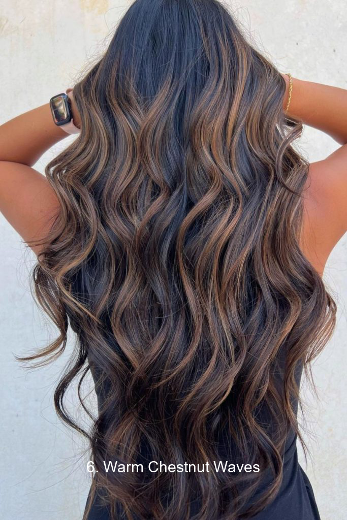 6. Warm Chestnut Waves