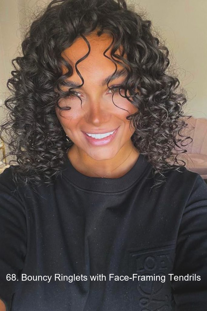 68. Bouncy Ringlets with Face-Framing Tendrils