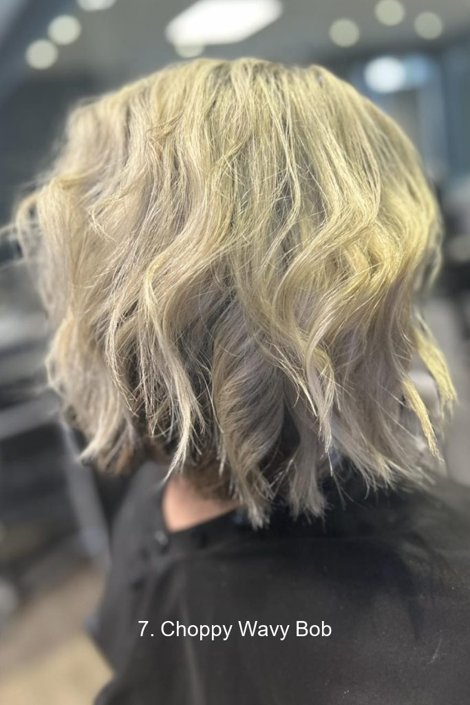 7. Choppy Wavy Bob