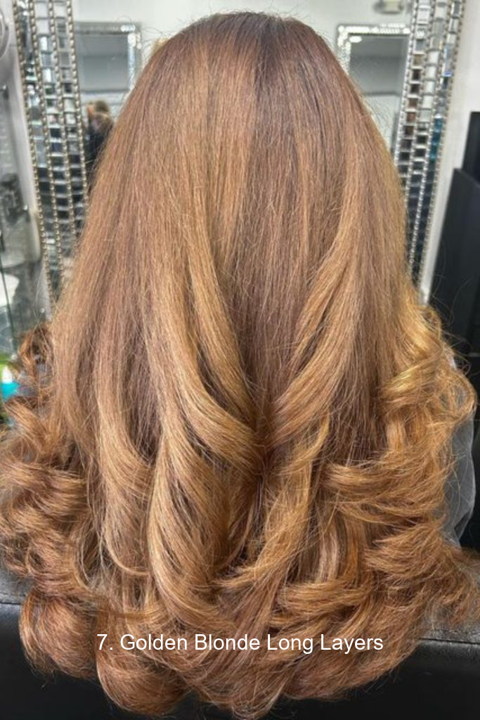 7. Golden Blonde Long Layers
