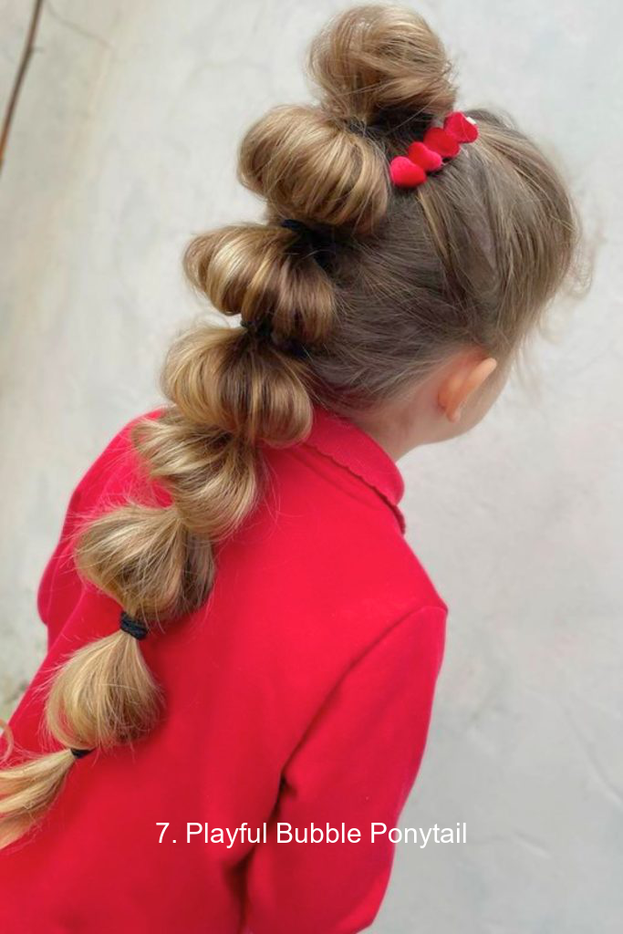 7. Playful Bubble Ponytail