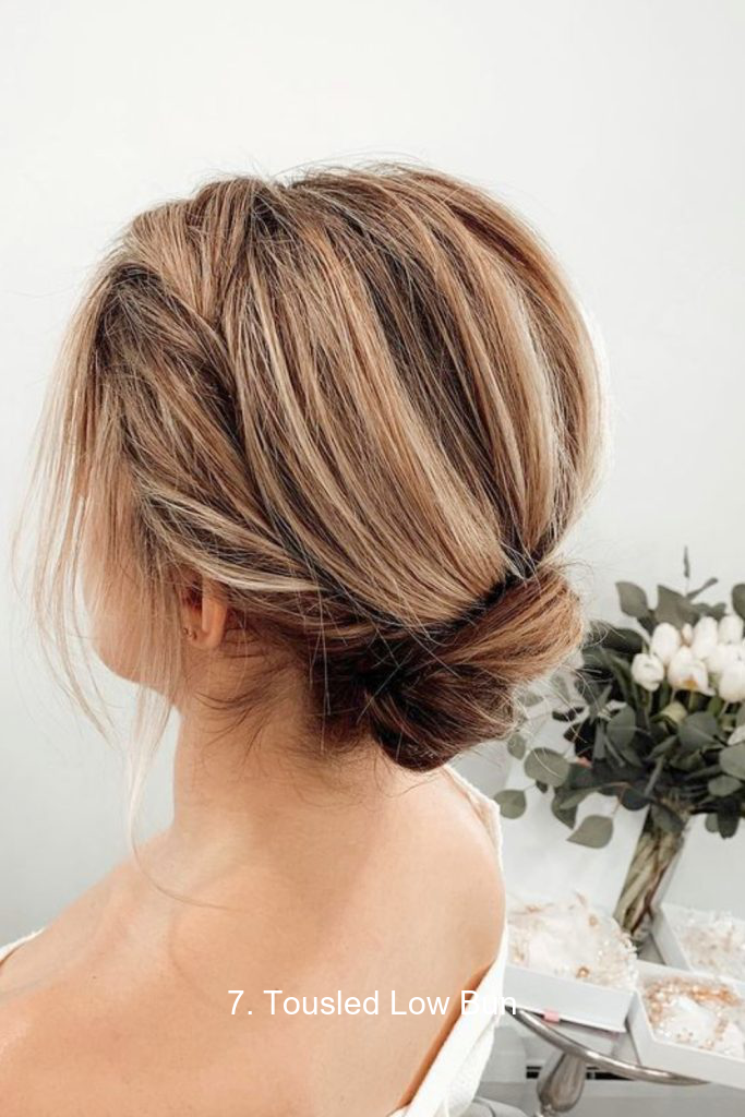 7. Tousled Low Bun