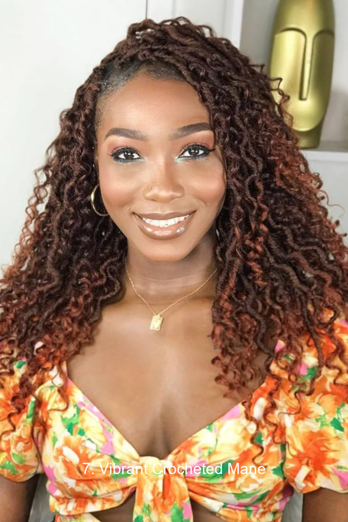 7. Vibrant Crocheted Mane