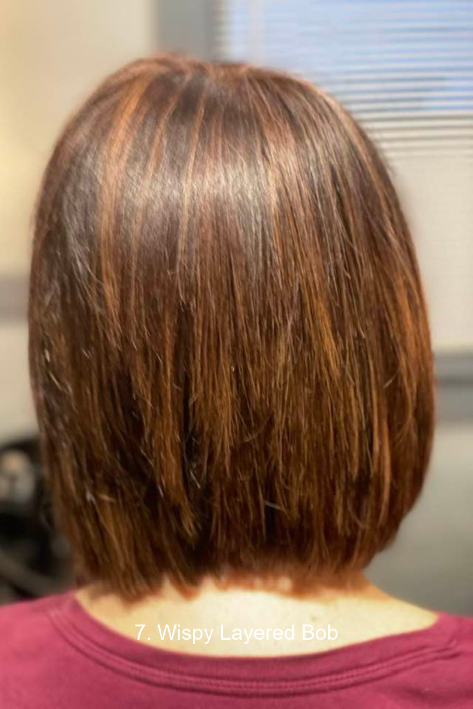 7. Wispy Layered Bob