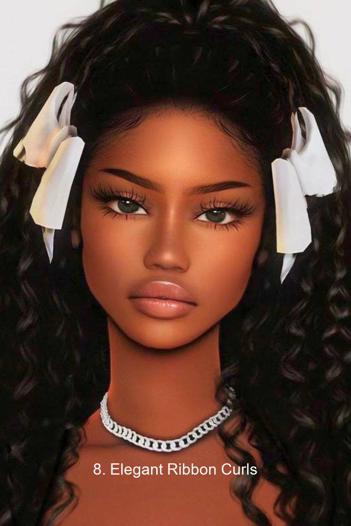 8. Elegant Ribbon Curls