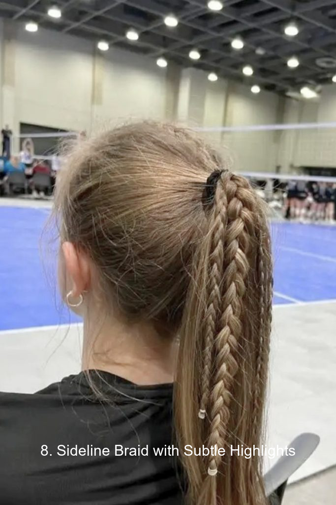 8. Sideline Braid with Subtle Highlights