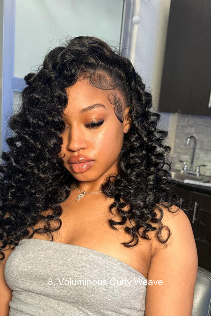 8. Voluminous Curly Weave