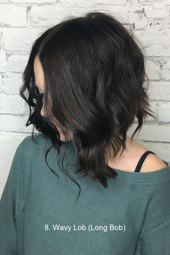 8. Wavy Lob (Long Bob)