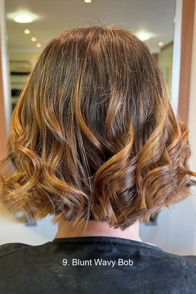 9. Blunt Wavy Bob
