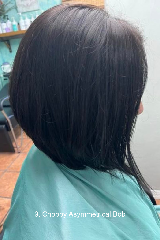 9. Choppy Asymmetrical Bob