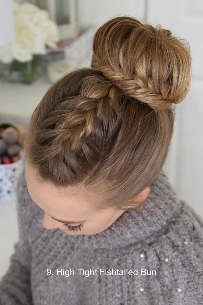 9. High Tight Fishtailed Bun