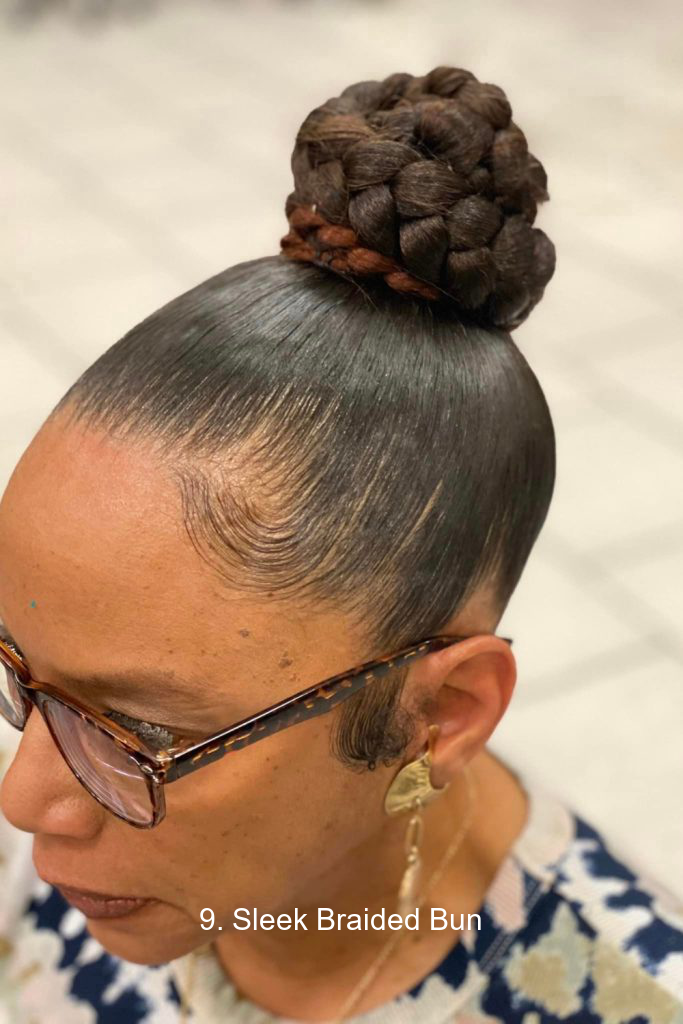 9. Sleek Braided Bun