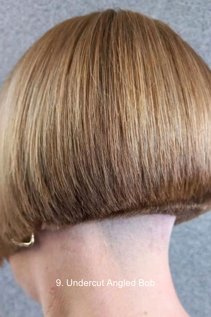 9. Undercut Angled Bob